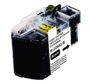 Brother LC-229XL BK inktcartridge zwart met chip 57,6ml (huismerk) BC-LC-0225XLBBK 