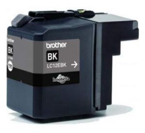 Brother LC-12EBK inktcartridge zwart (origineel) BLC-12EBK 
