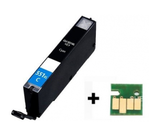 Canon CLI-551C XL inktcartridge cyaan met chip 12 ml (huismerk) CC-CLI9-551Cc 