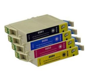 Epson T0551 - T0554 voordeelset 8 cartridges (huismerk) zelf samenstellen EC-T05562zelf 